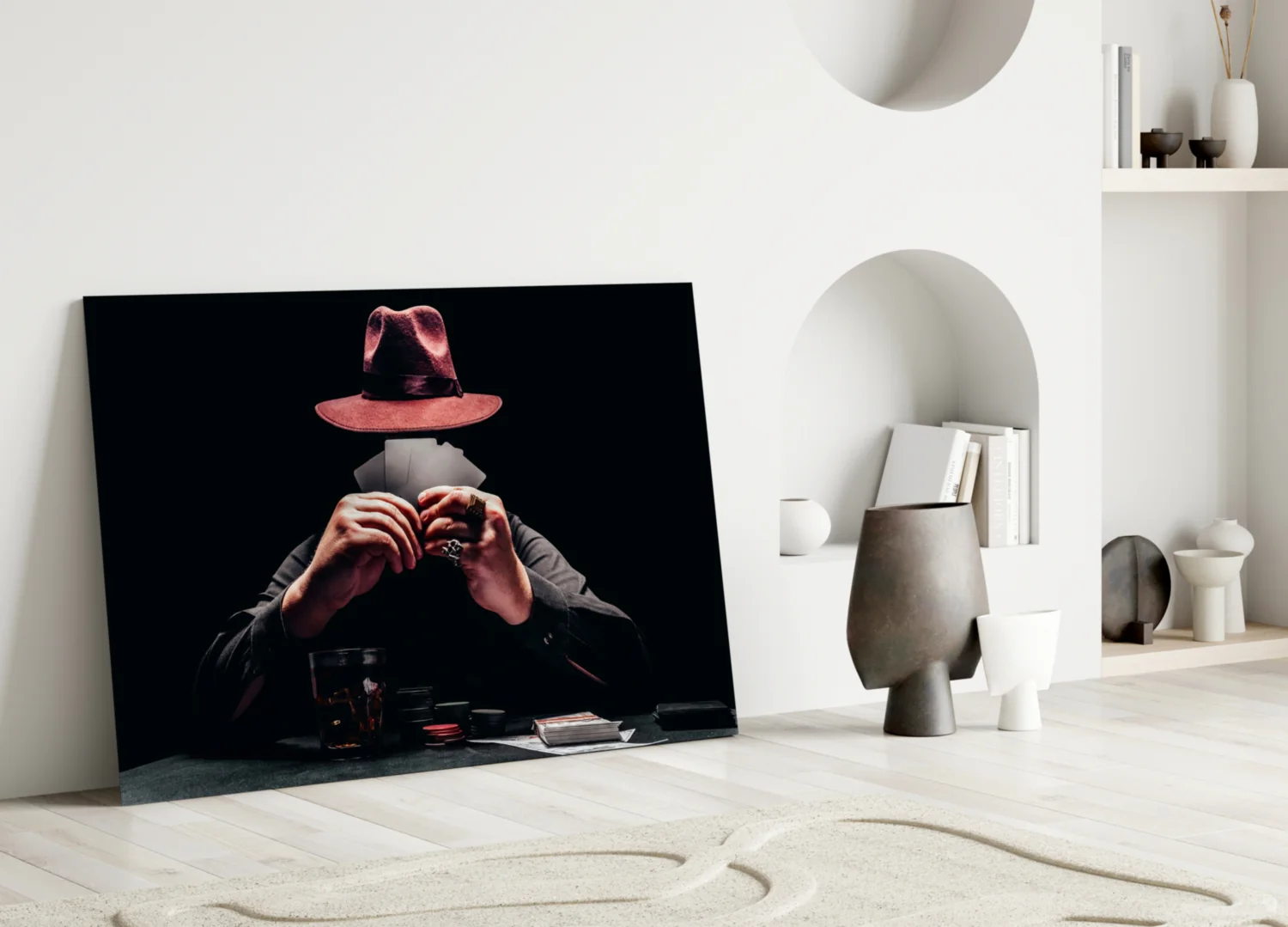 The Mysterious Gambler Glass Wall Art - Image 3