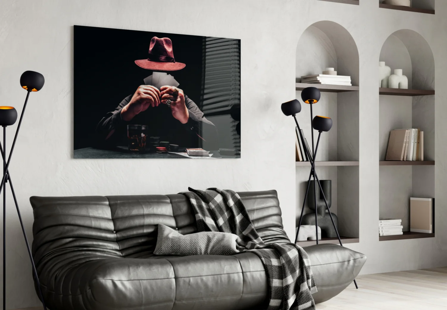 The Mysterious Gambler Glass Wall Art - Image 4