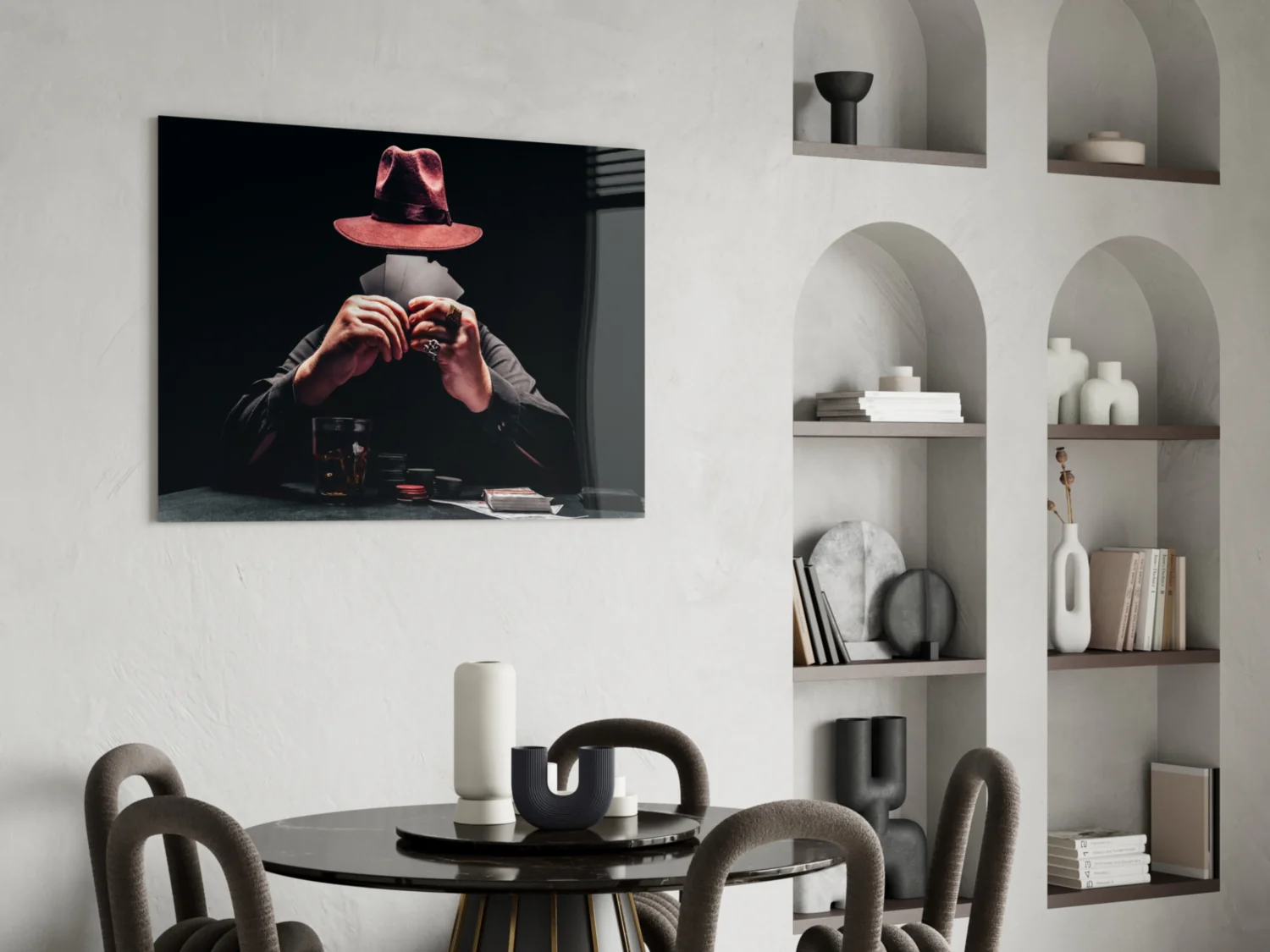 The Mysterious Gambler Glass Wall Art - Image 5