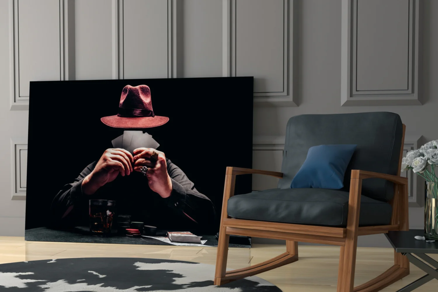 The Mysterious Gambler Glass Wall Art - Image 6