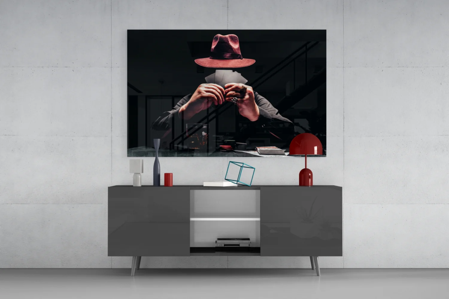 The Mysterious Gambler Glass Wall Art - Image 8