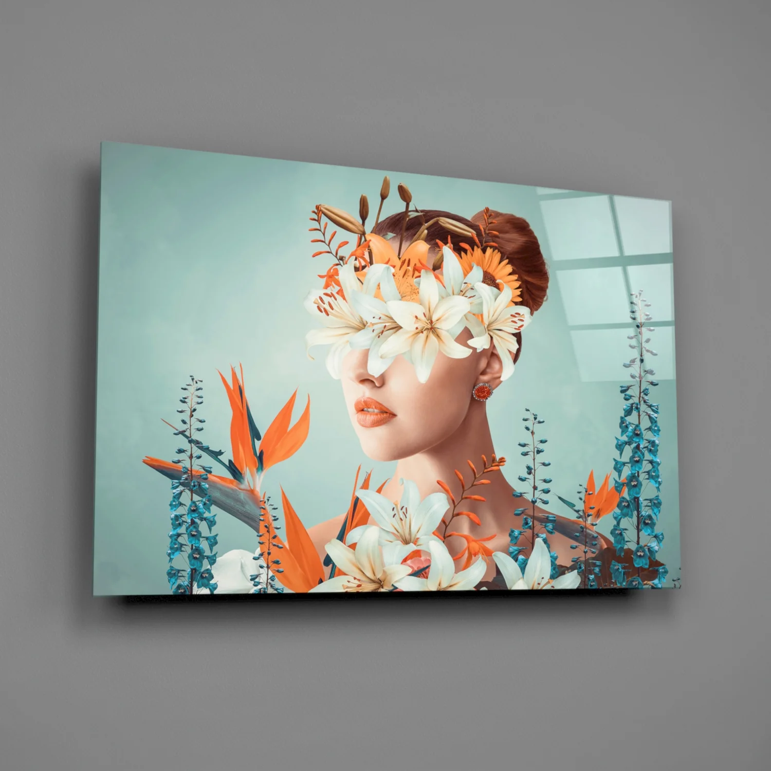 Woman Abstract Art Glass Wall Art - Image 2