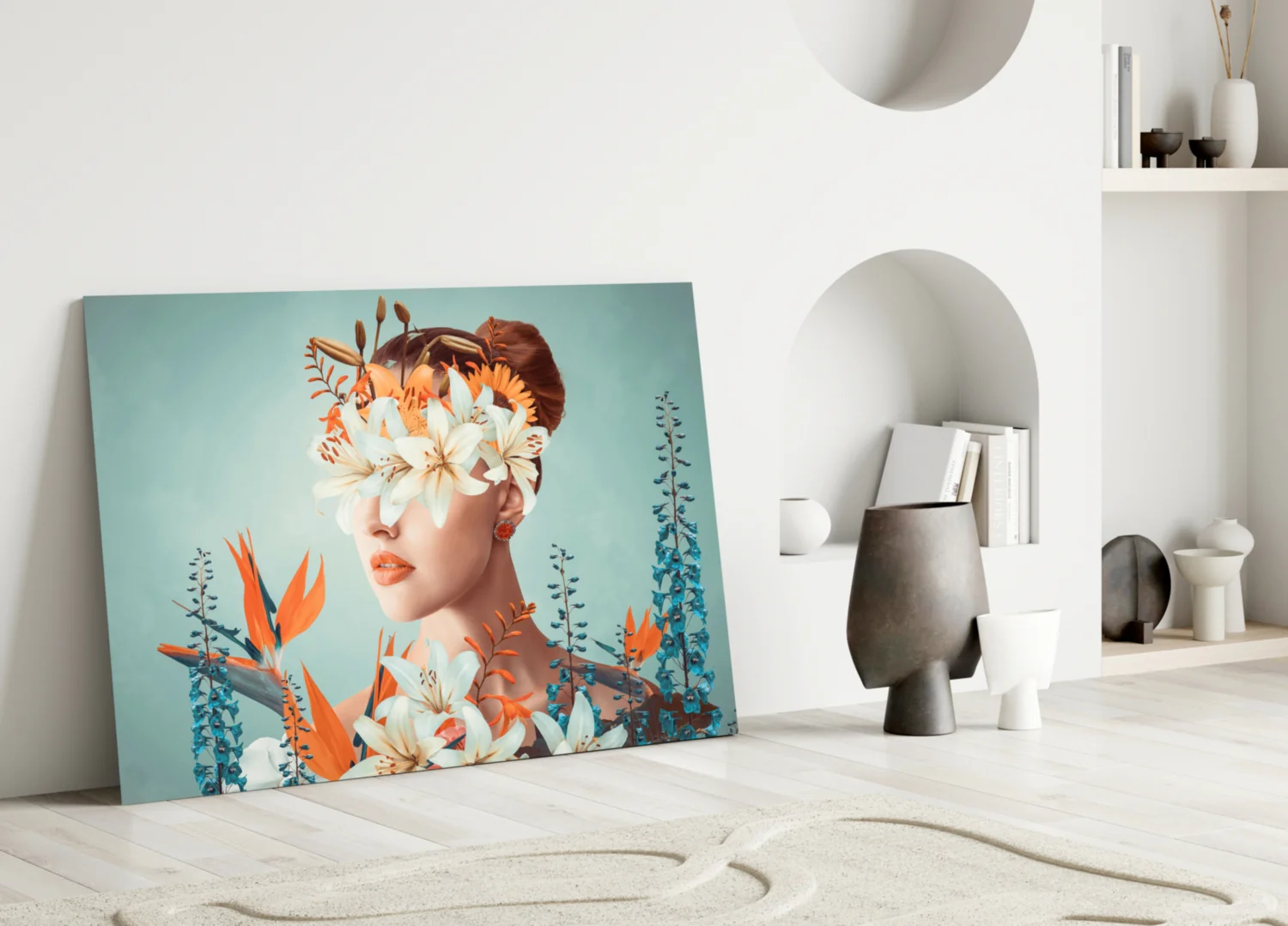 Woman Abstract Art Glass Wall Art - Image 3