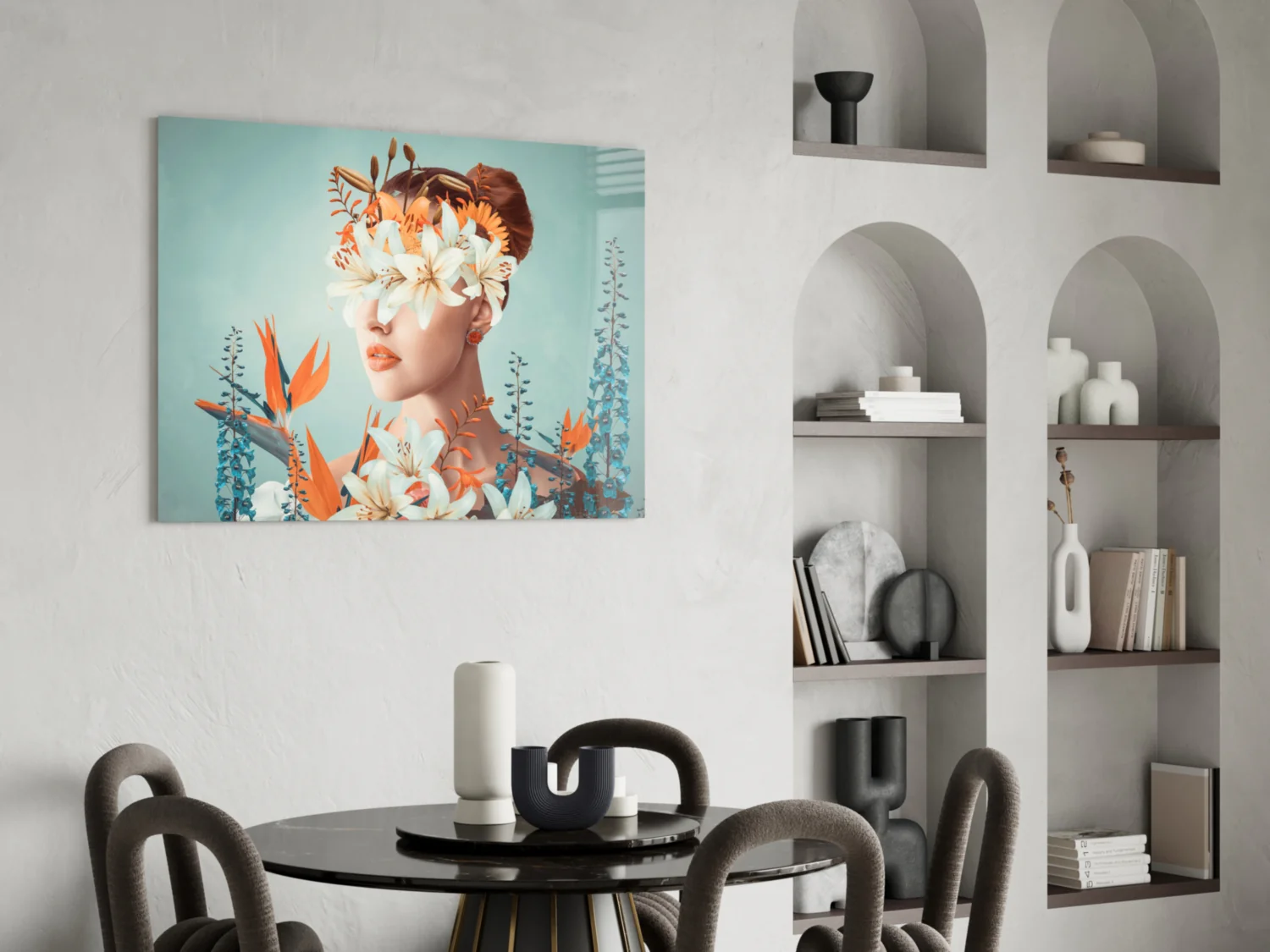 Woman Abstract Art Glass Wall Art - Image 5