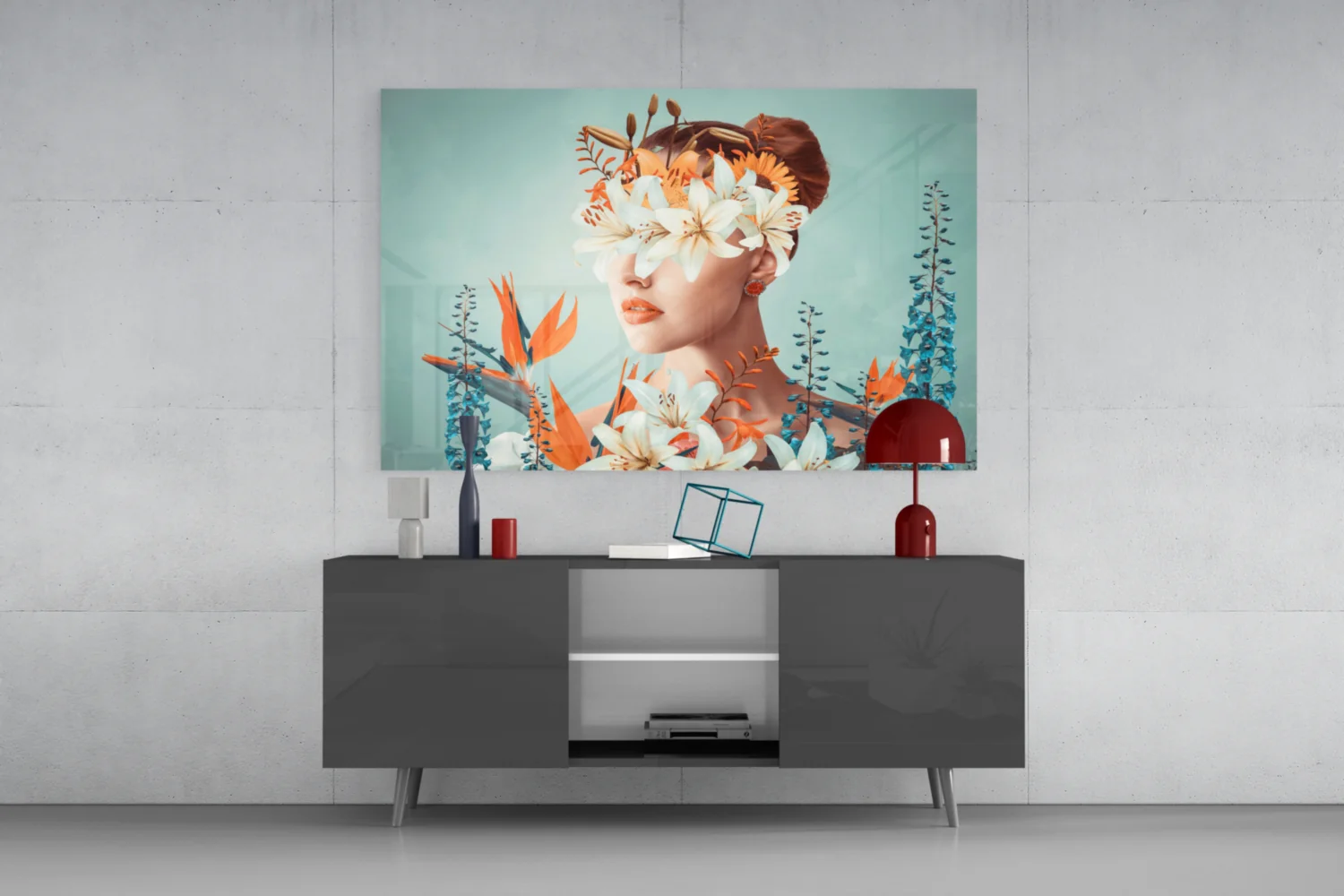 Woman Abstract Art Glass Wall Art - Image 8