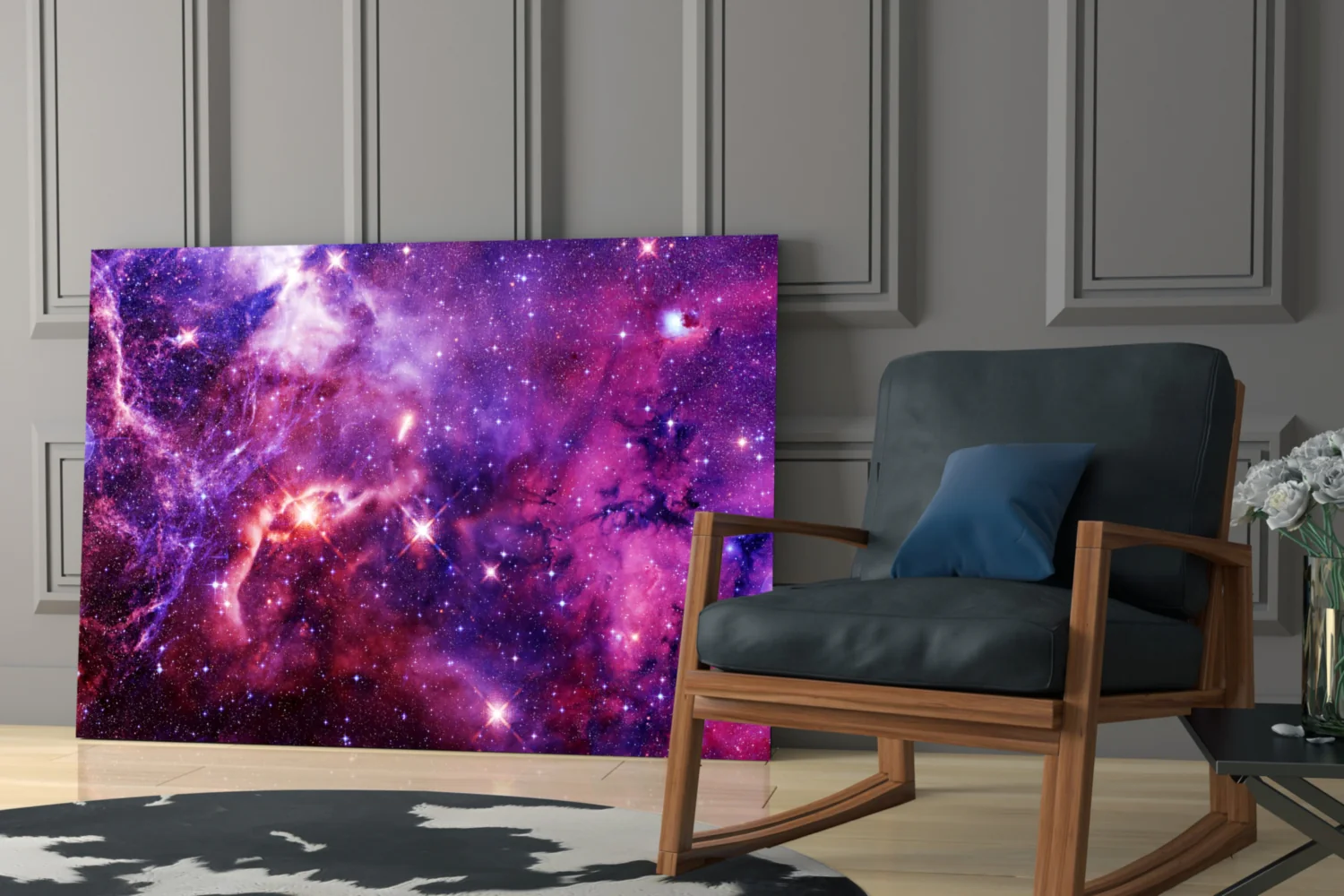 Space Purple Glass Wall Art - Image 6