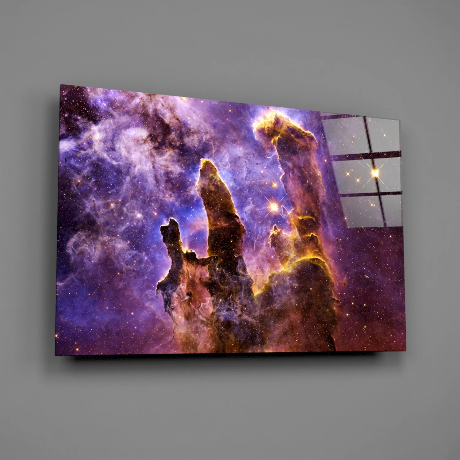 Space Lilac Glass Wall Art - Image 2