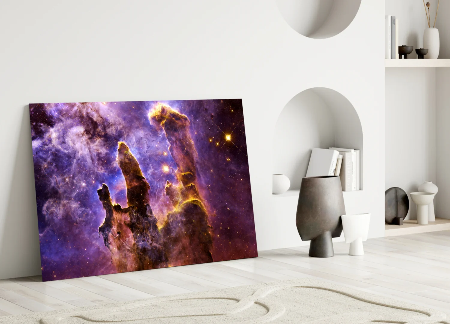 Space Lilac Glass Wall Art - Image 3