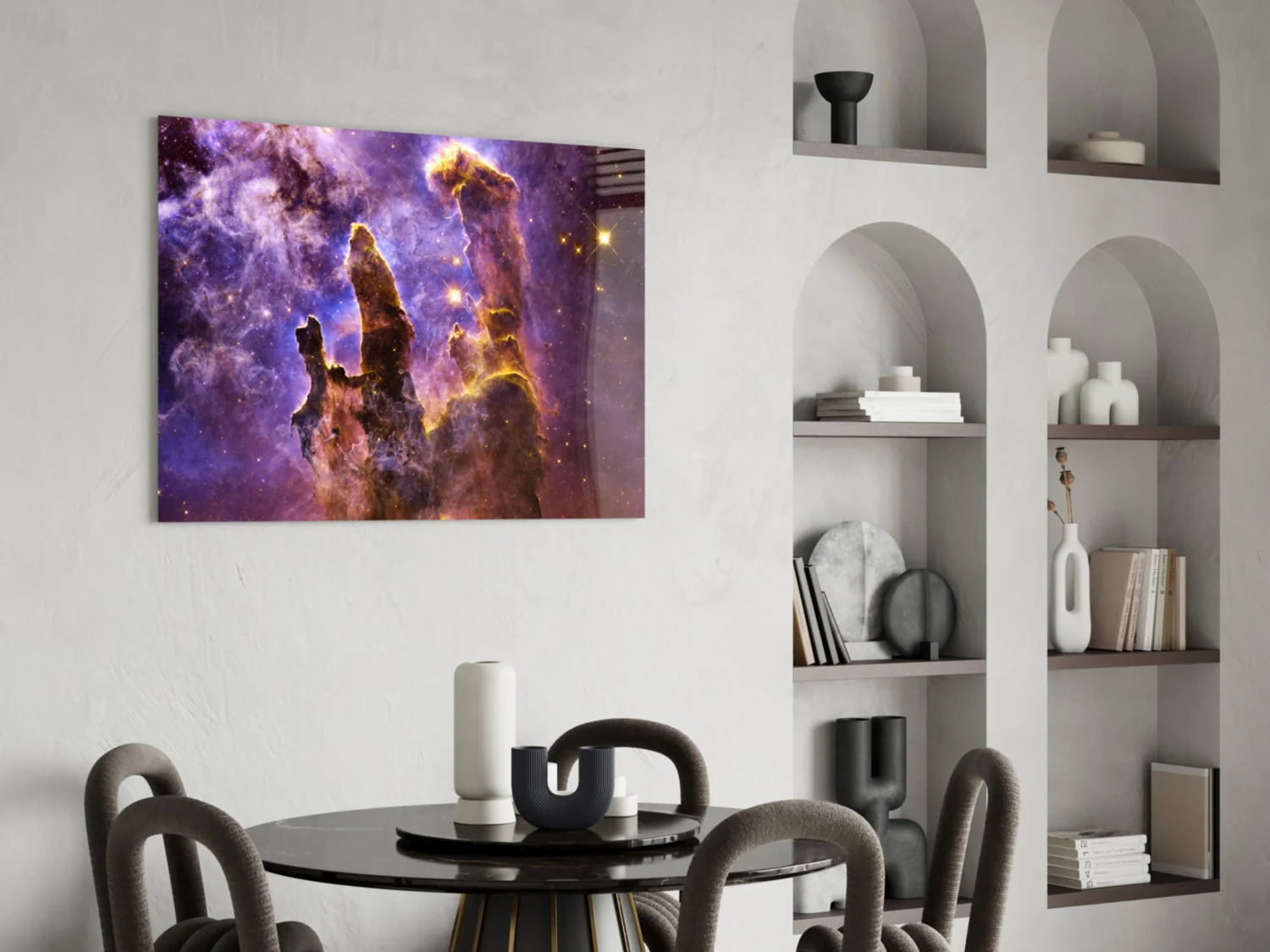 Space Lilac Glass Wall Art - Image 5