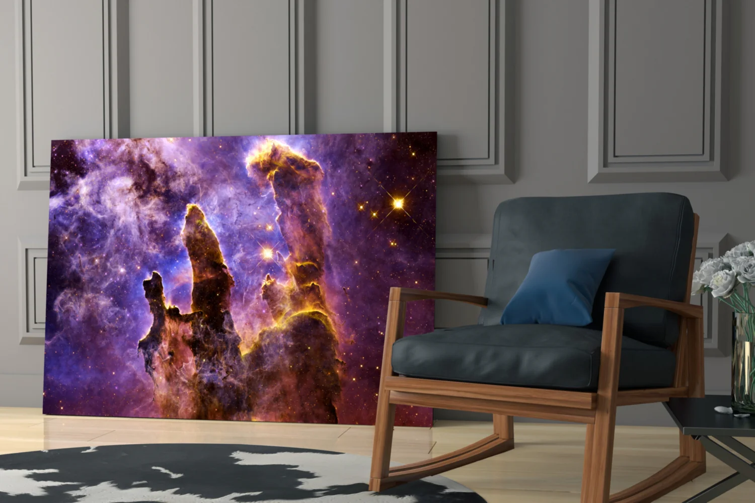 Space Lilac Glass Wall Art - Image 6