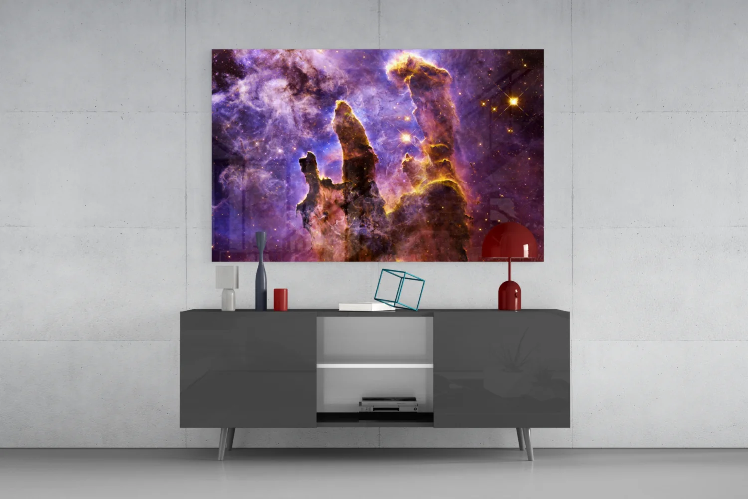 Space Lilac Glass Wall Art - Image 8