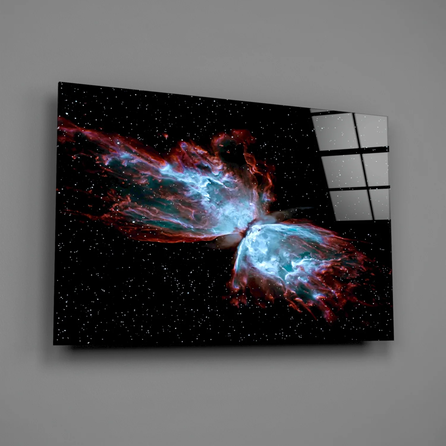 Space Red Glass Wall Art - Image 2