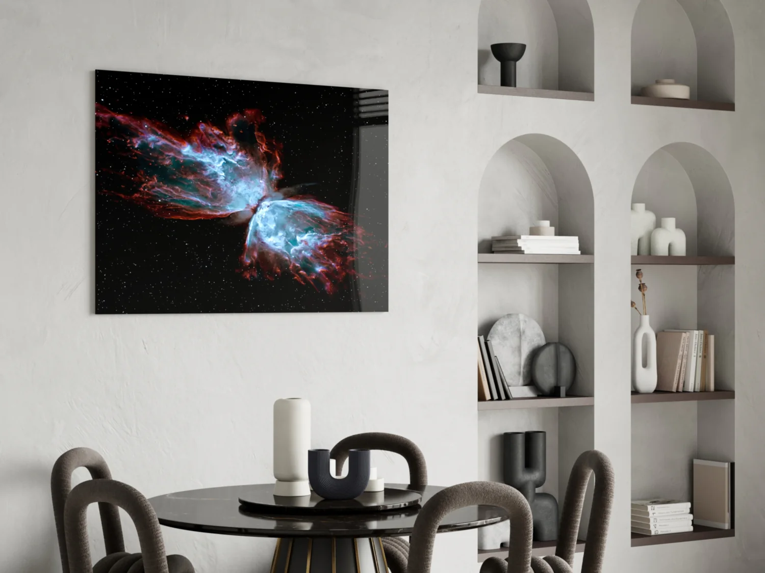 Space Red Glass Wall Art - Image 5