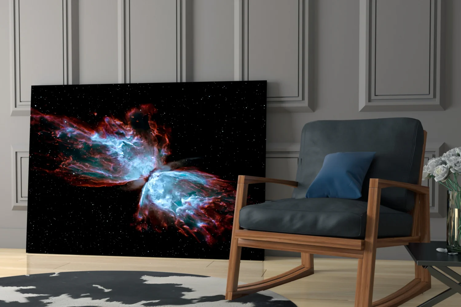 Space Red Glass Wall Art - Image 6