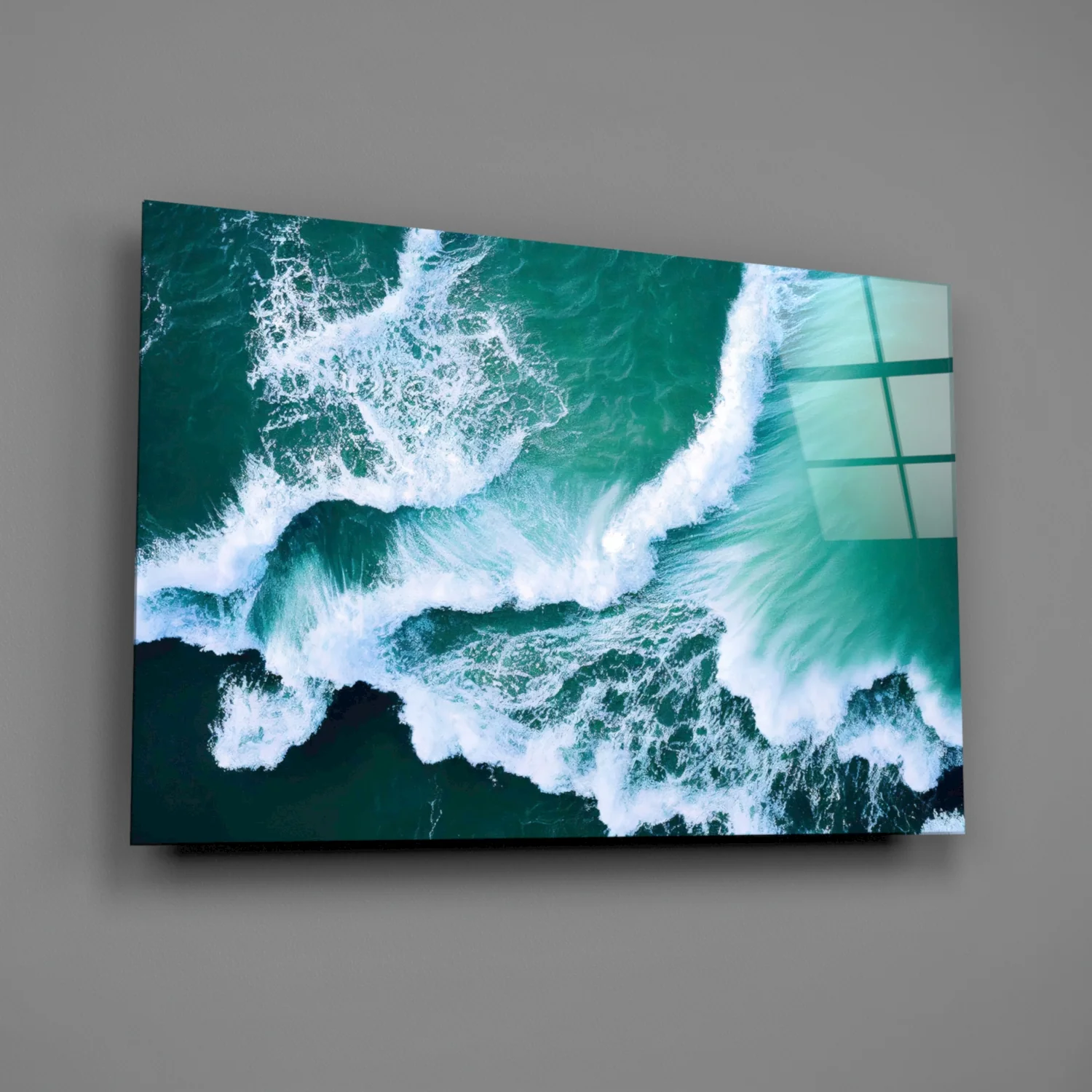 Waves Glass Wall Art - Image 2