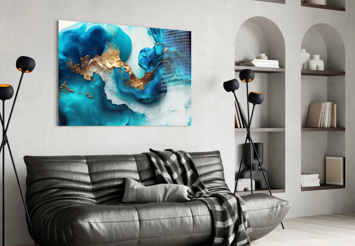 Ethereal Ocean Waves Glass Wall Art - Image 4