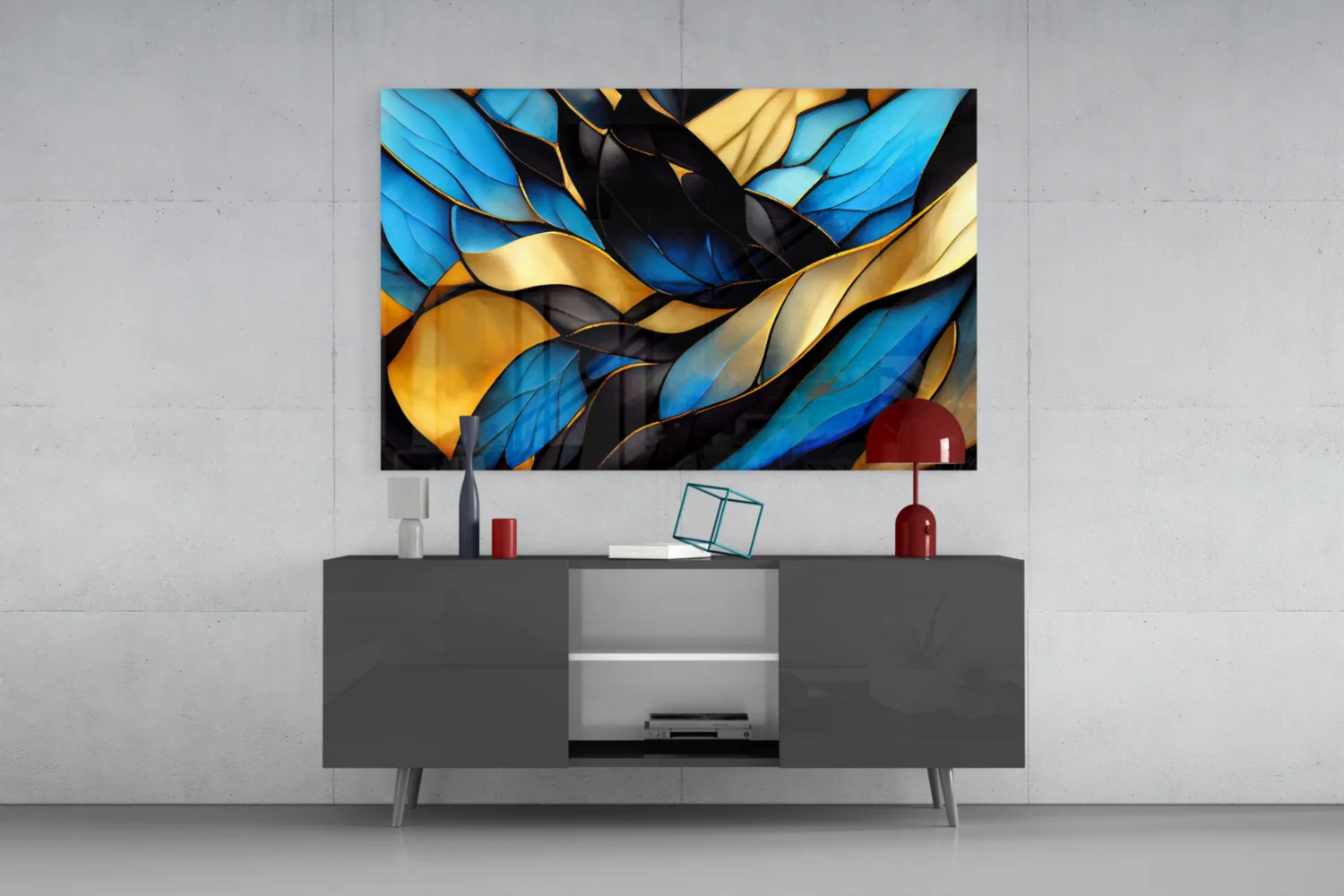 Elegant Leaves Glass Wall Art - Image 8