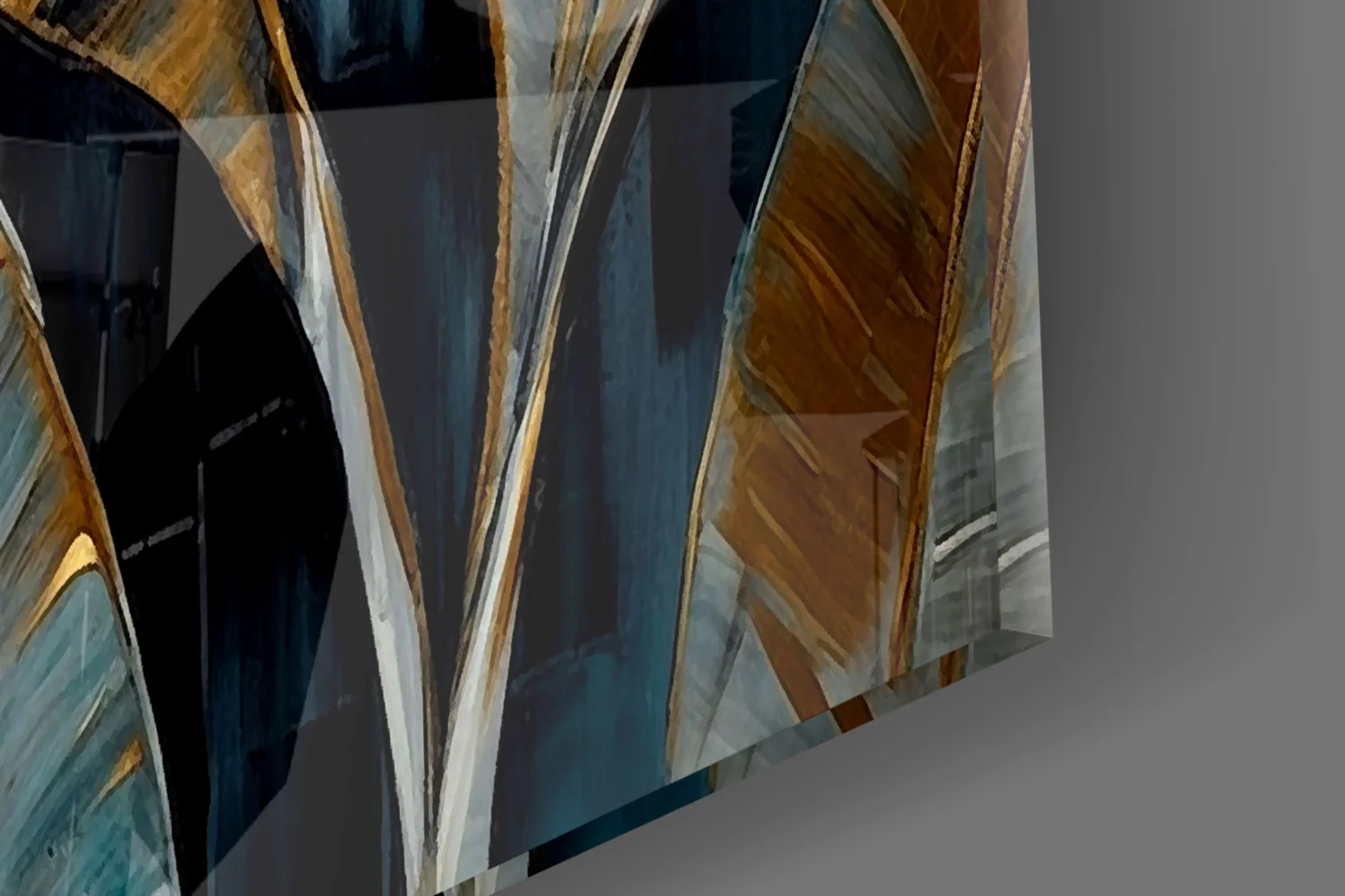 Elegant Banana Leaf Glass Wall Art - Image 3
