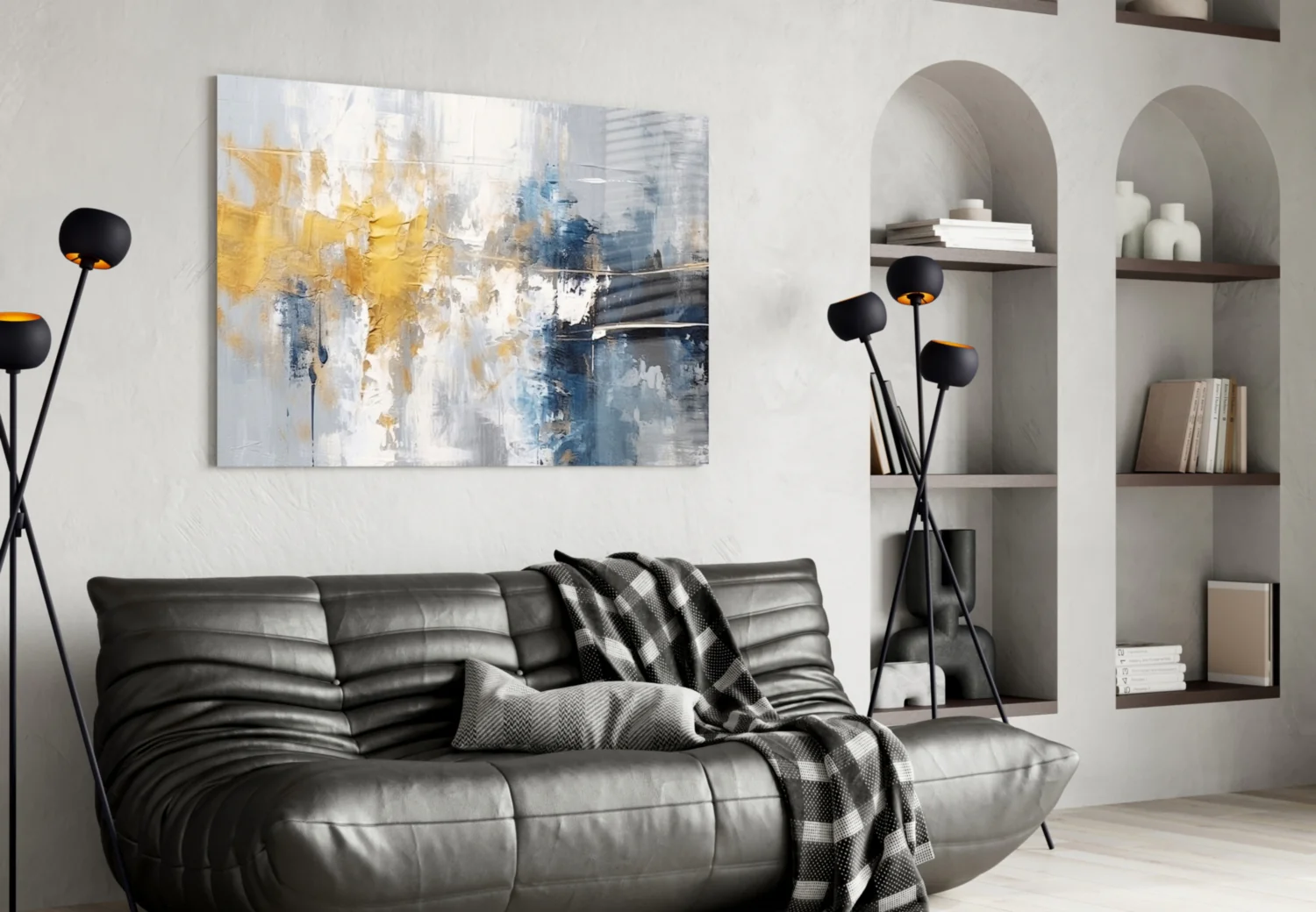 Elegant Abstract Glass Wall Art - Image 4