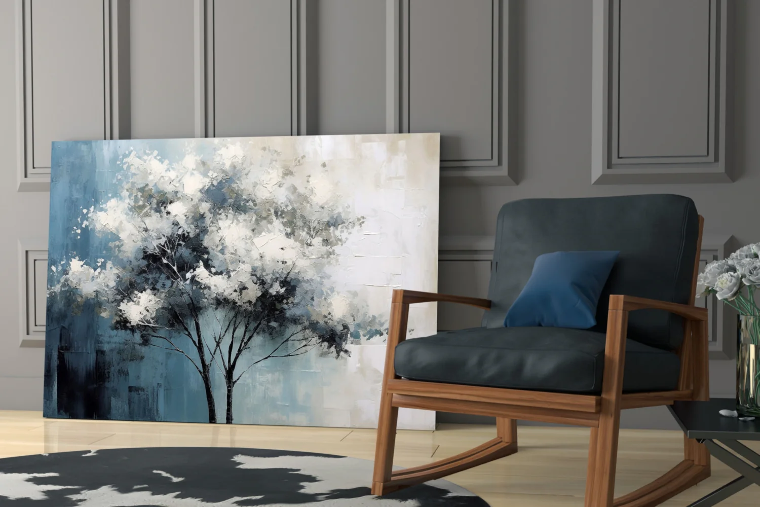 Elegant Winter Tree Glass Wall Art - Image 7