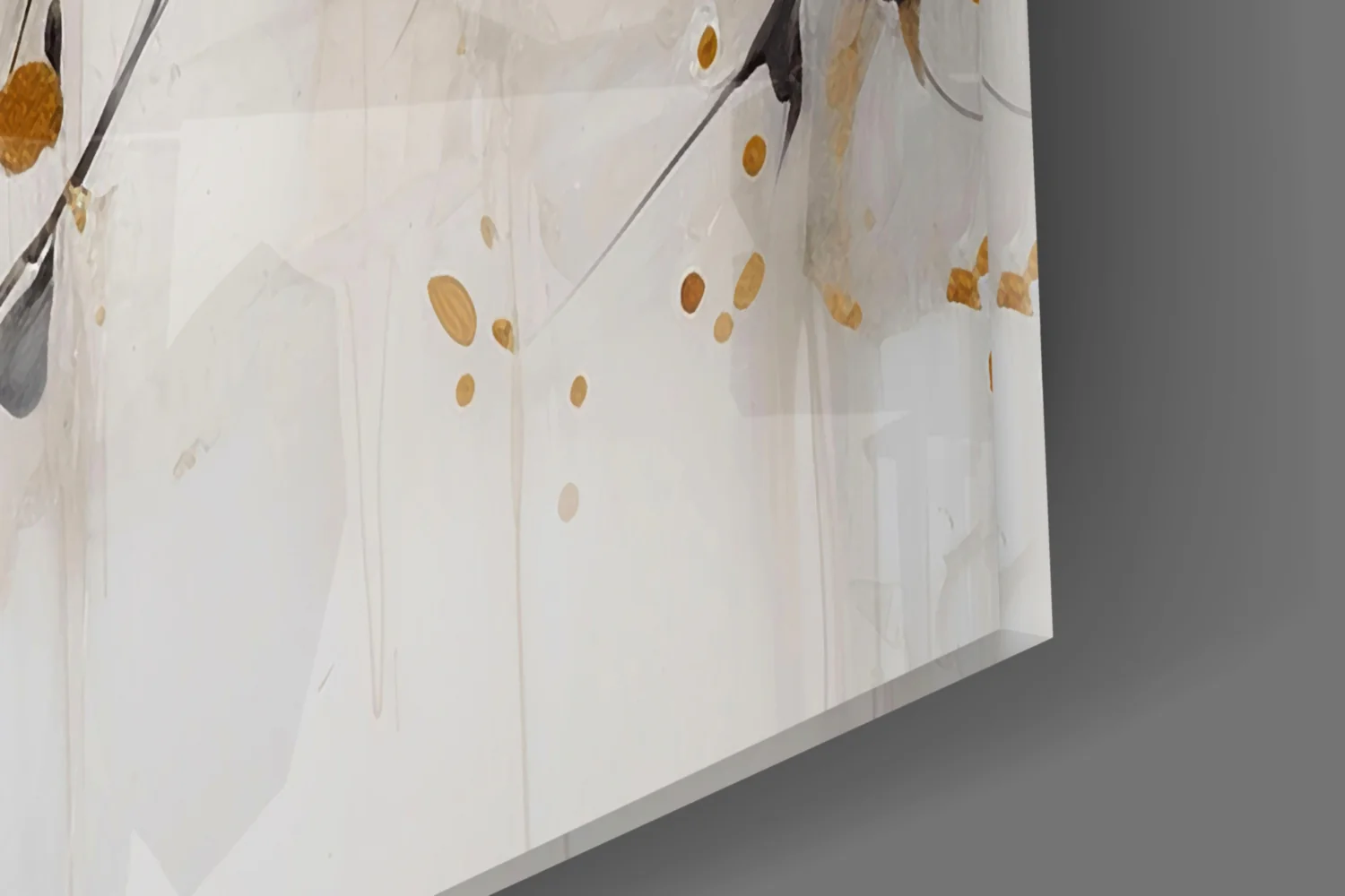 Elegant Bird on Branch Glass Wall Art - Image 3