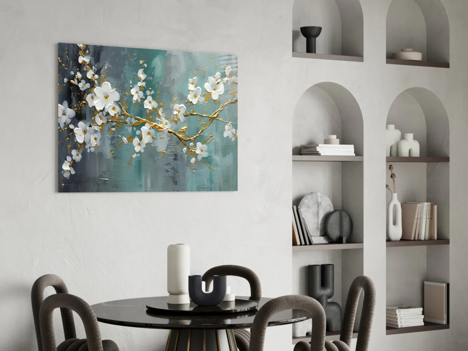 Elegant Blossoms on Glass Wall Art - Image 6