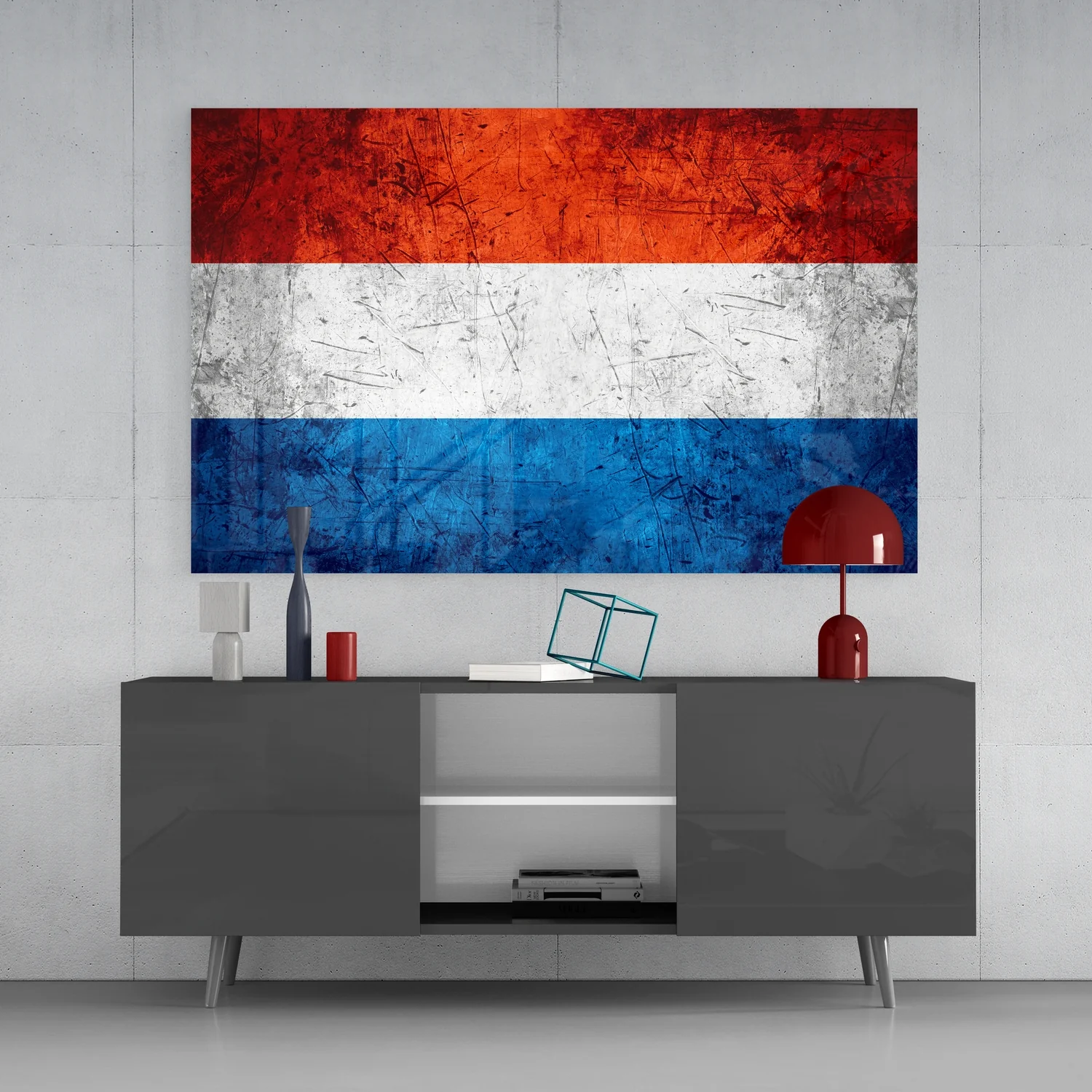 Vintage Netherlands Flag Glass Wall Art - Image 8