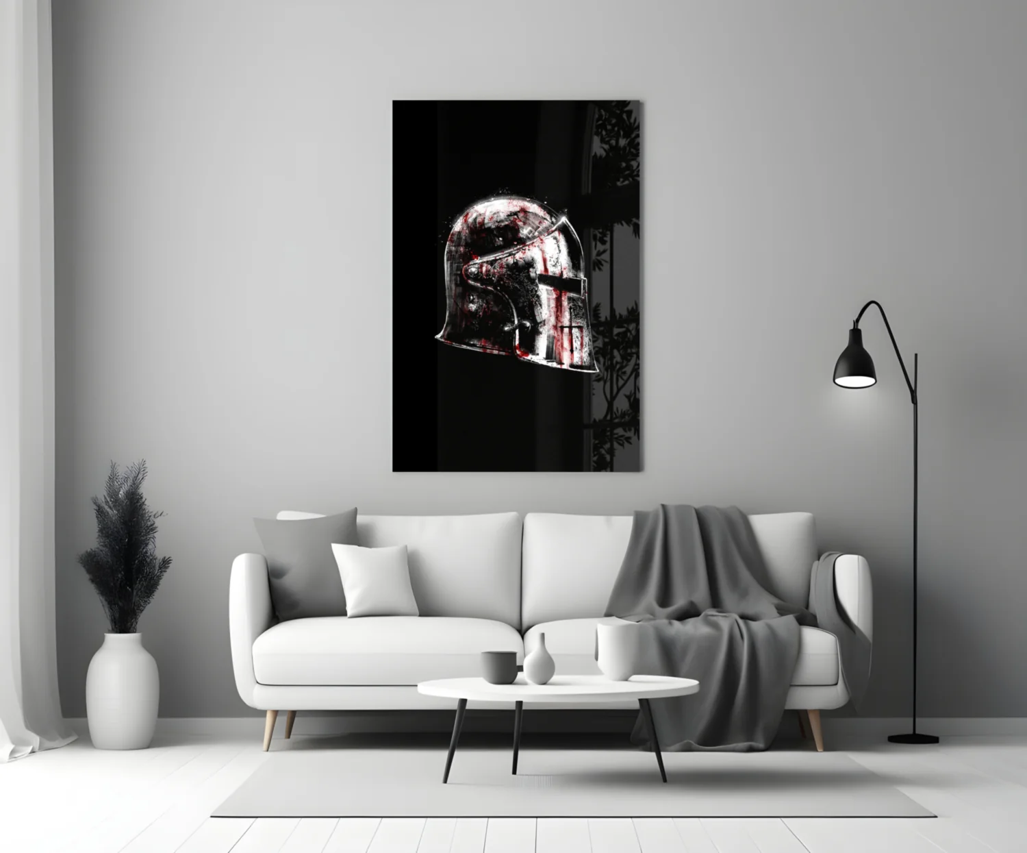 Warrior's Helmet Glass Wall Art - Image 5
