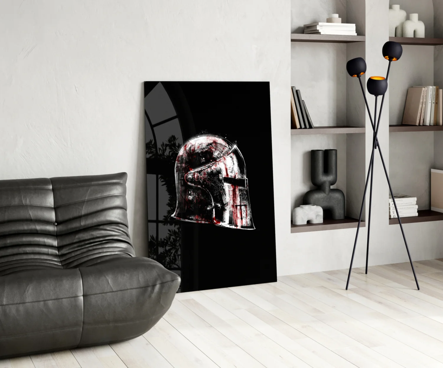 Warrior's Helmet Glass Wall Art - Image 6