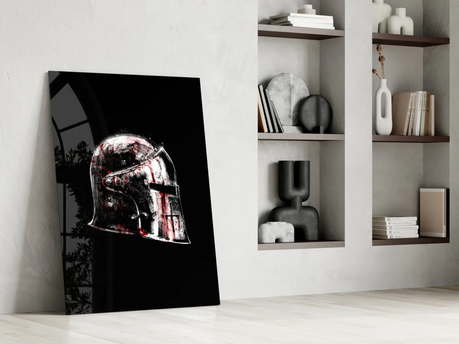 Warrior's Helmet Glass Wall Art - Image 7