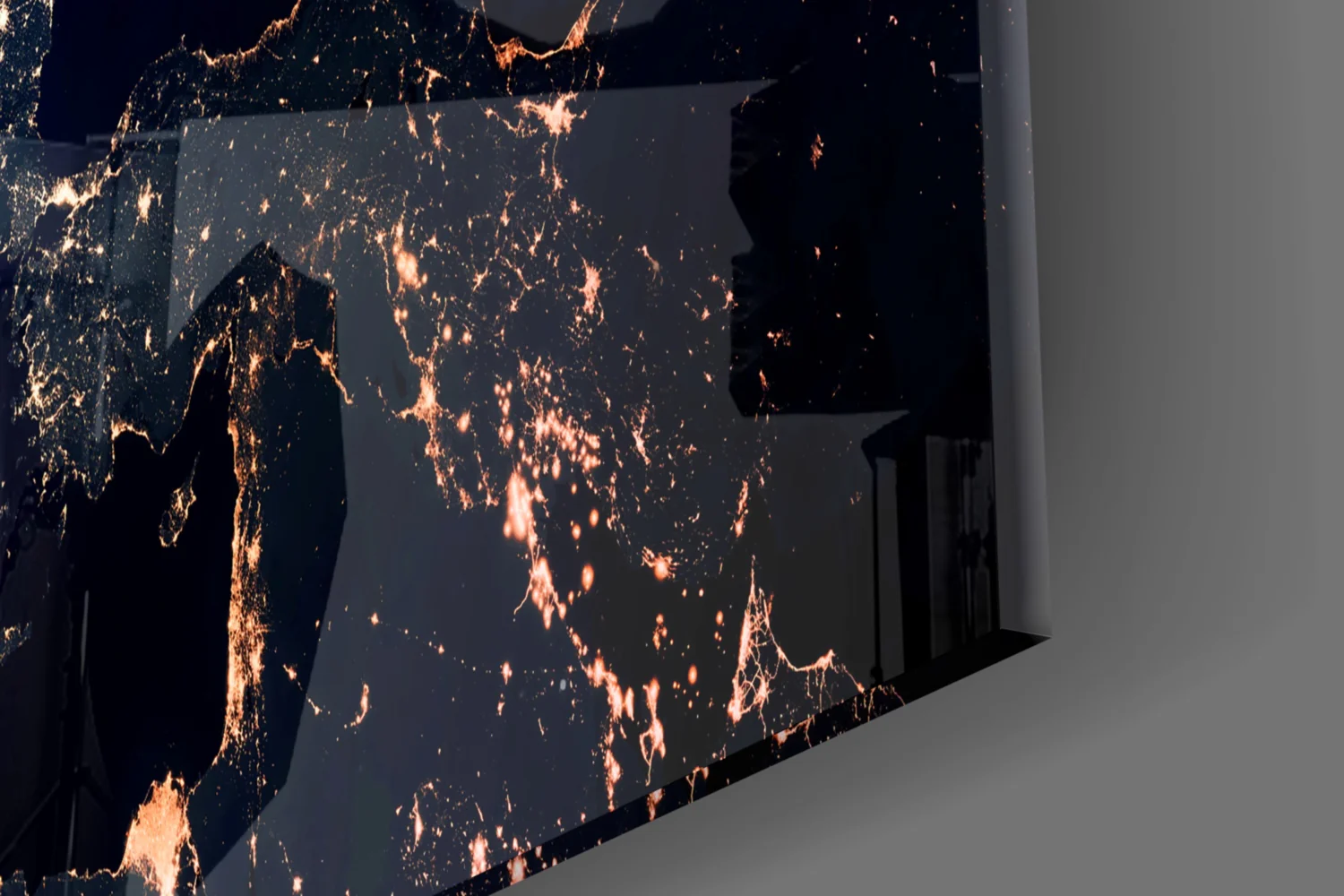 Moon Over Earth Glass Wall Art - Image 3