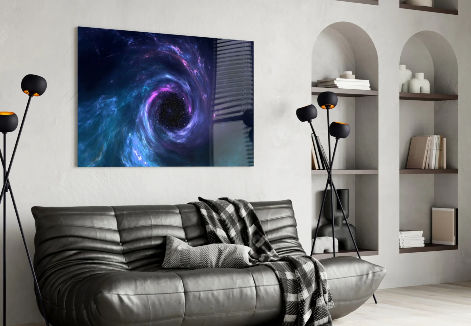 Cosmic Whirlpool Glass Wall Art - Image 4