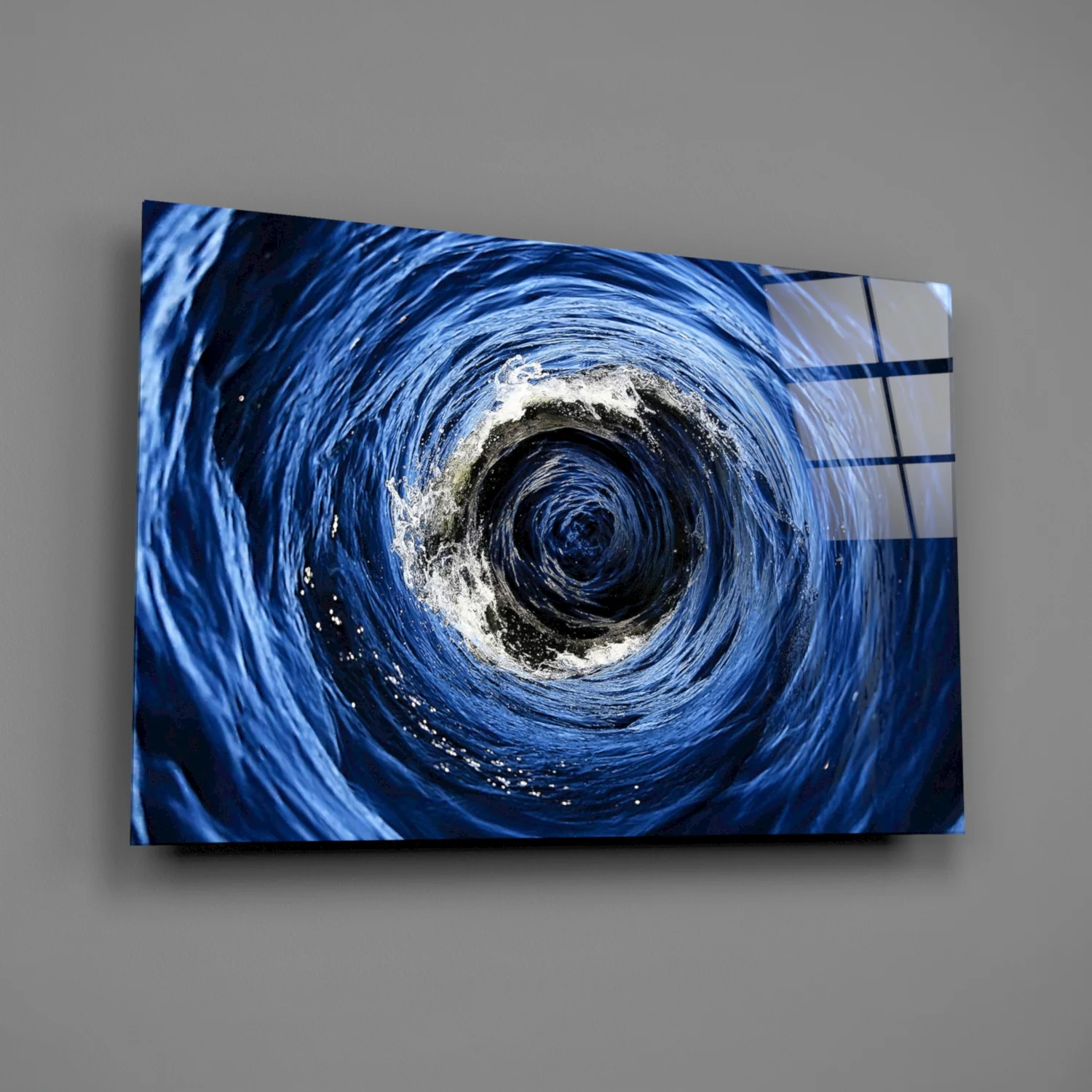 Whirlpool Ocean Swirl Glass Wall Art - Image 2