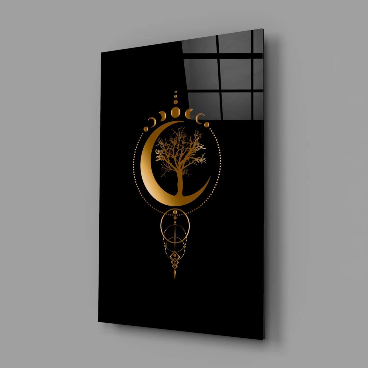 Eternal Moon Tree Glass Wall Art - Image 2