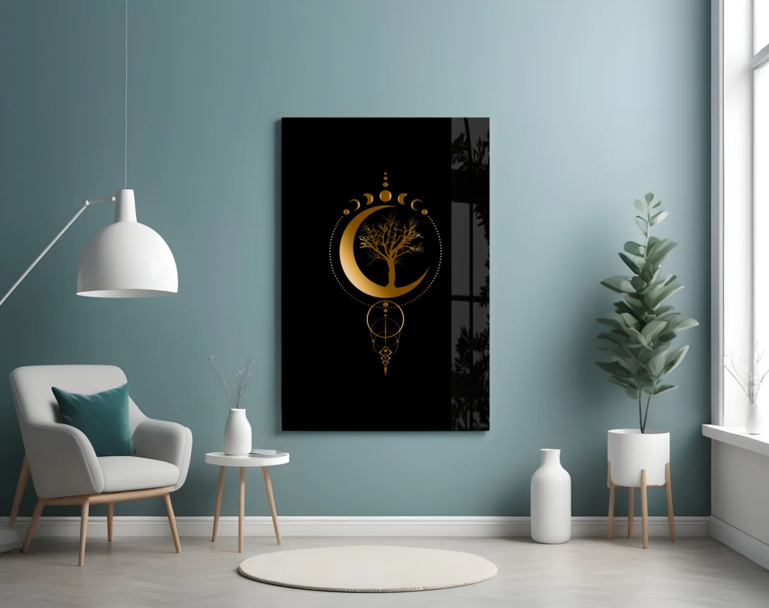 Eternal Moon Tree Glass Wall Art - Image 4