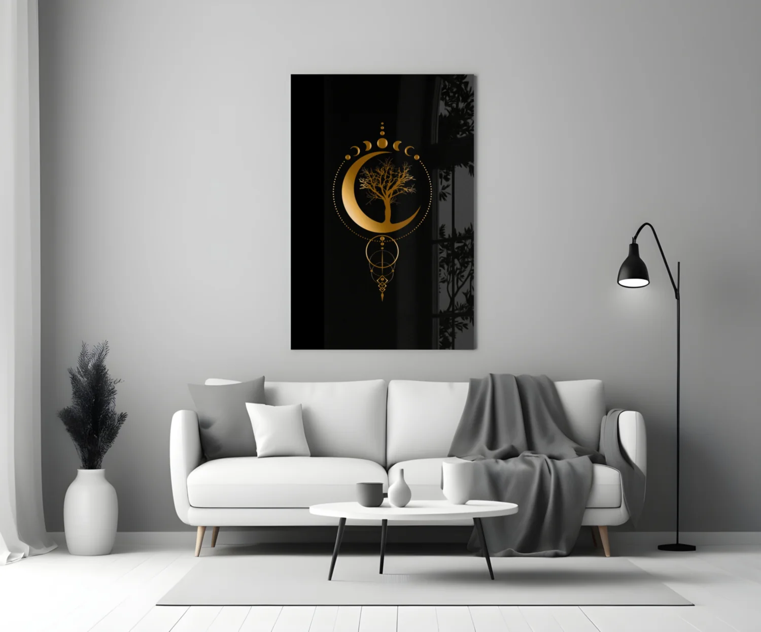 Eternal Moon Tree Glass Wall Art - Image 5