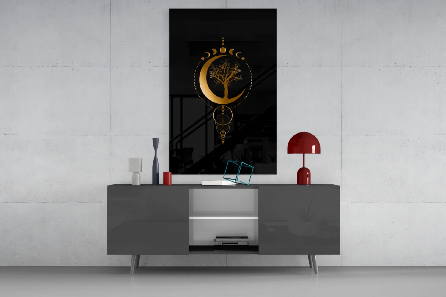 Eternal Moon Tree Glass Wall Art - Image 8