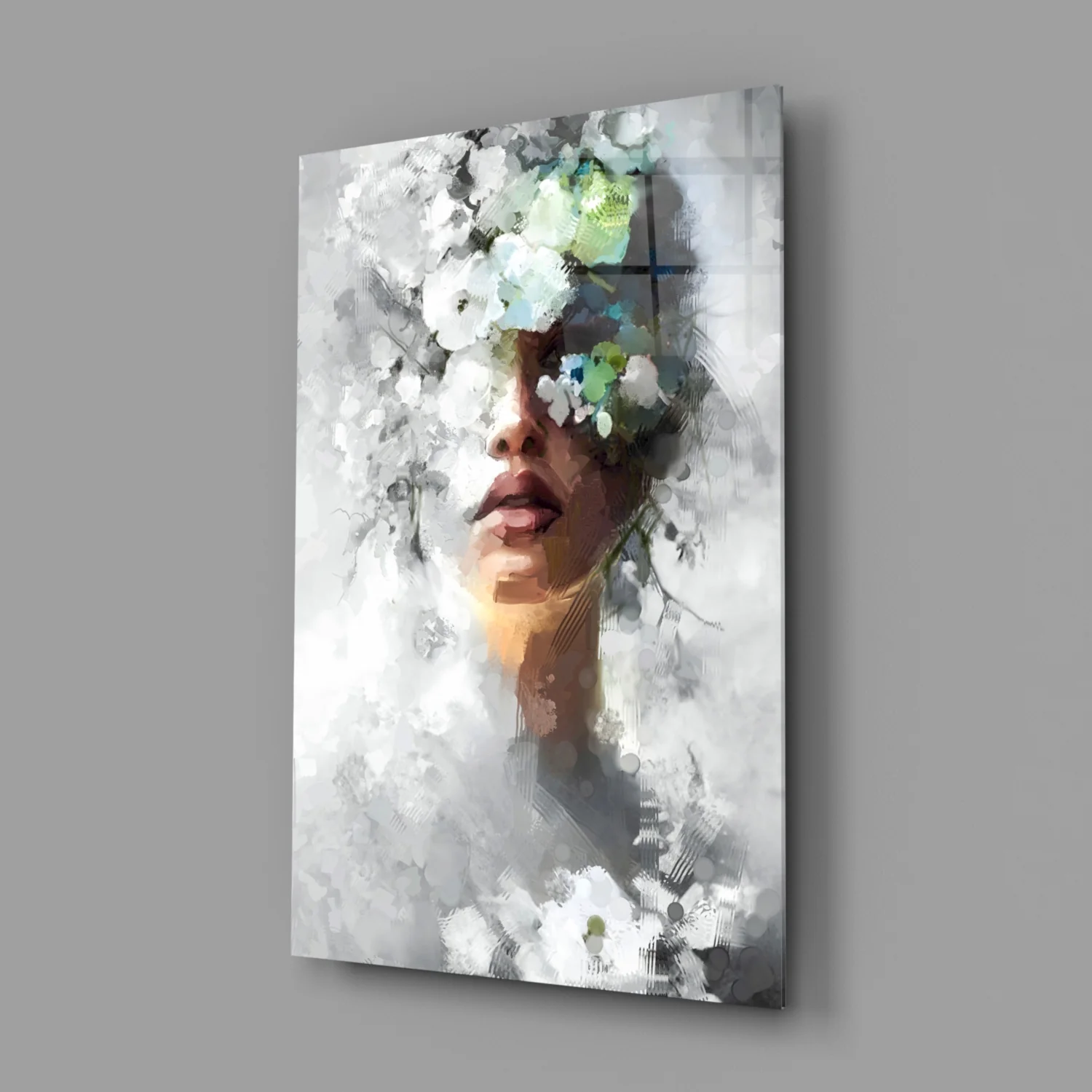 Floral Portrait Glass Wall Art - Image 2