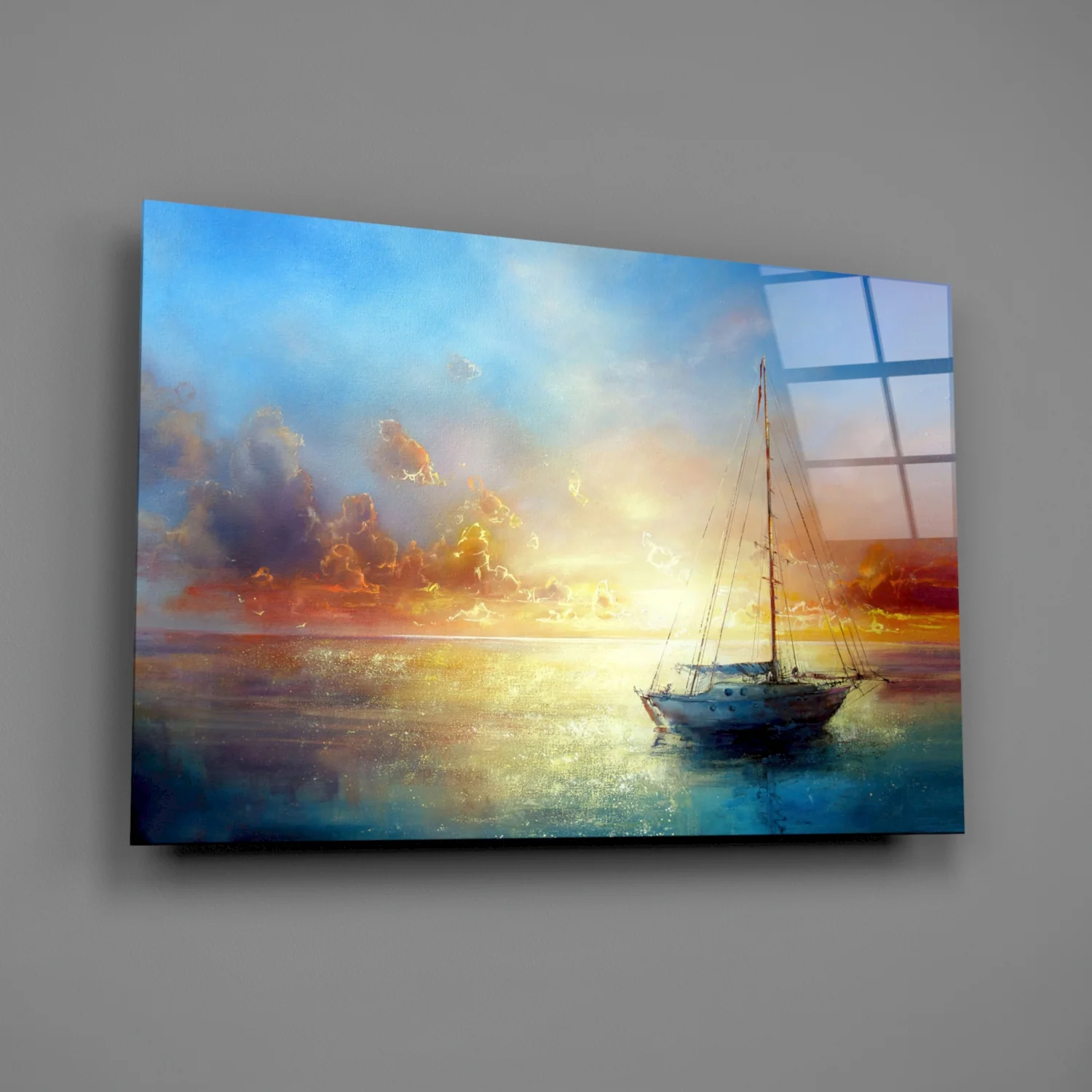 Serenity at Sunset Glass Wall Art - Image 2
