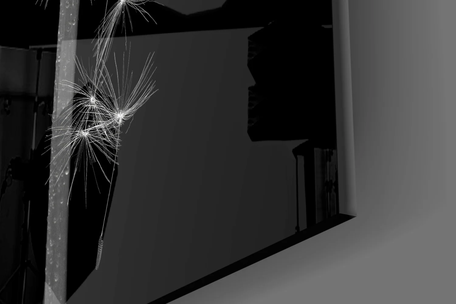 Butterfly & Dandelion Glass Wall Art - Image 3
