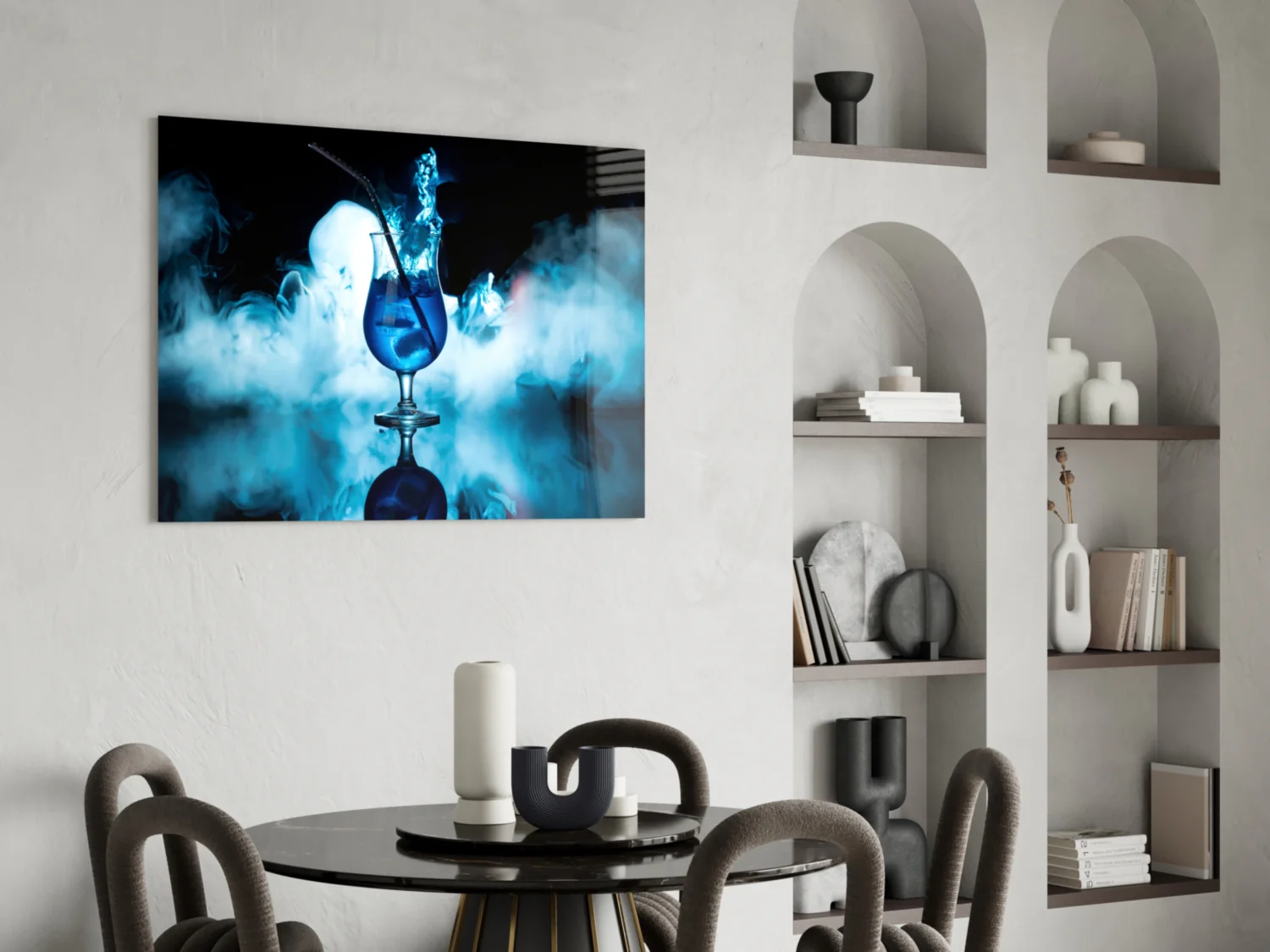 Mystic Blue Cocktail Glass Wall Art - Image 6