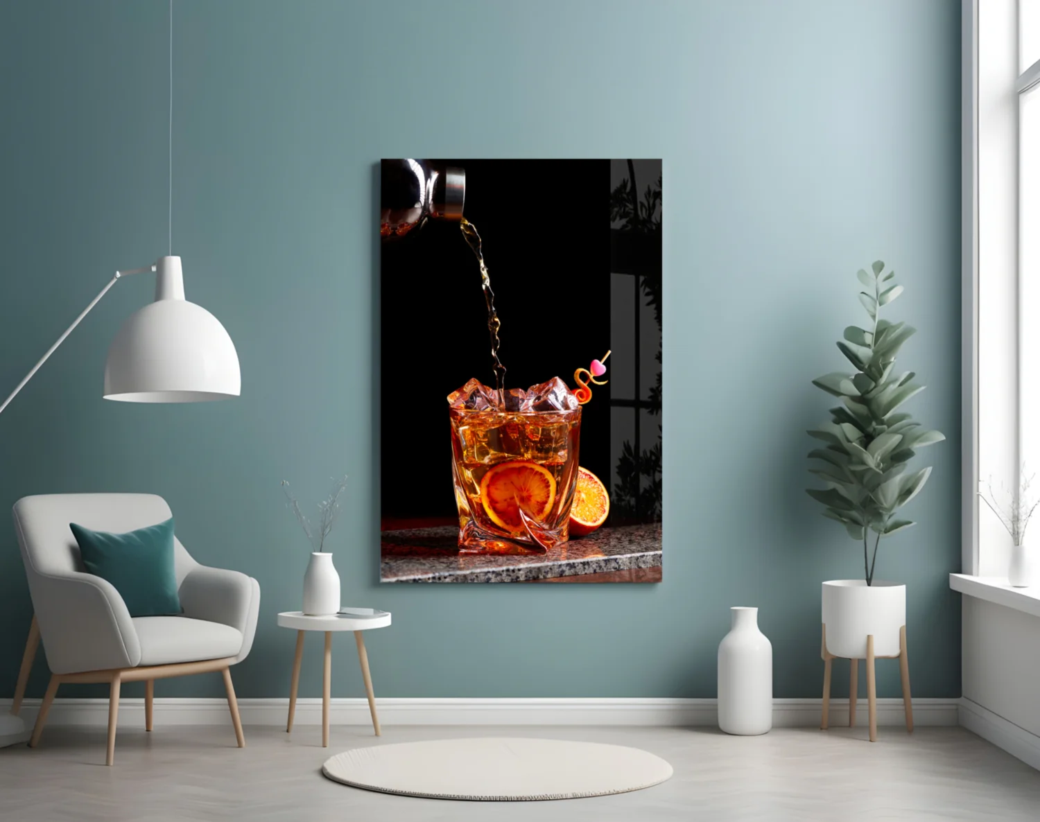 Elegant Cocktail Splash Glass Wall Art - Image 4