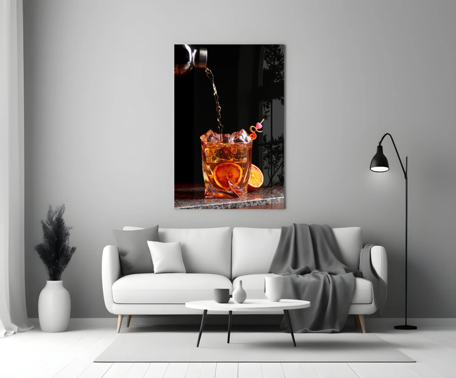 Elegant Cocktail Splash Glass Wall Art - Image 5