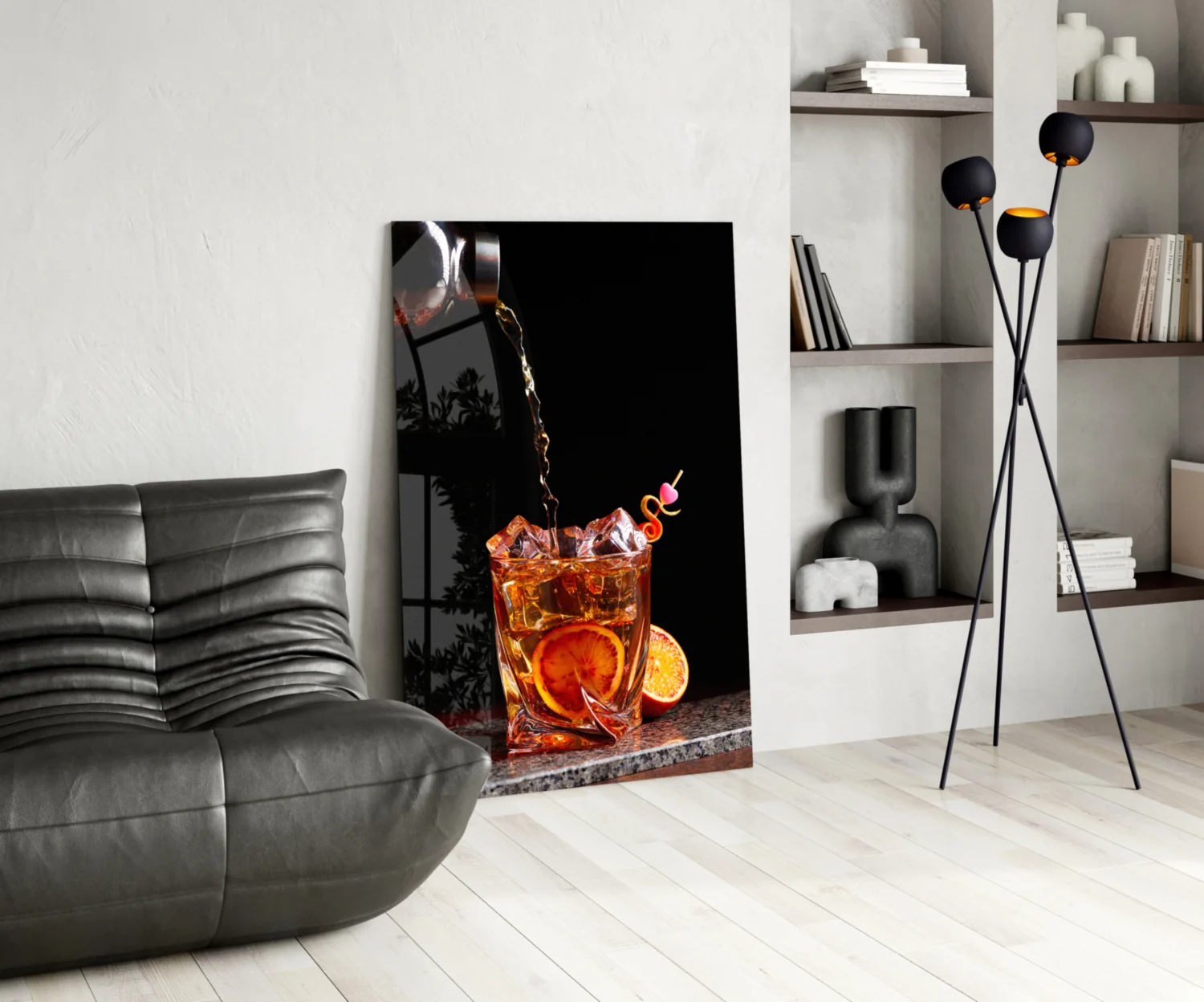 Elegant Cocktail Splash Glass Wall Art - Image 6