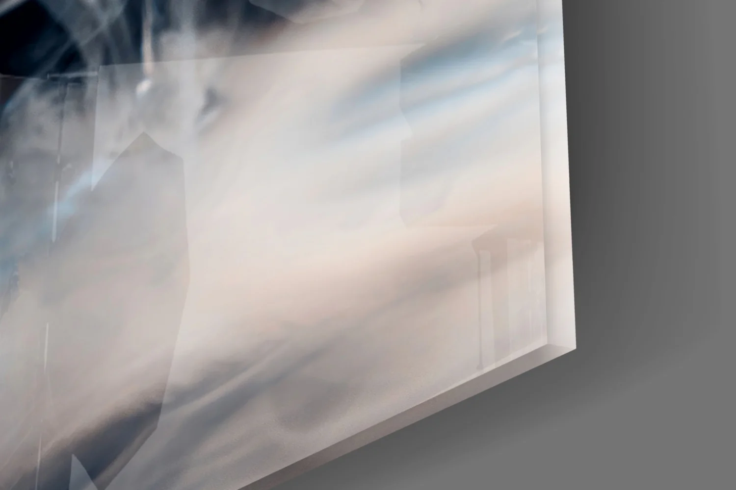 Mystic Blue Smoke Martini Glass Wall Art - Image 3