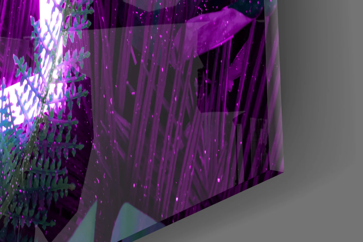 Neon Jungle Square Glass Wall Art - Image 3