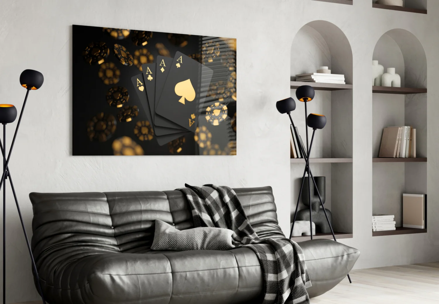 Gambler's Art Glass Wall Art - Image 4