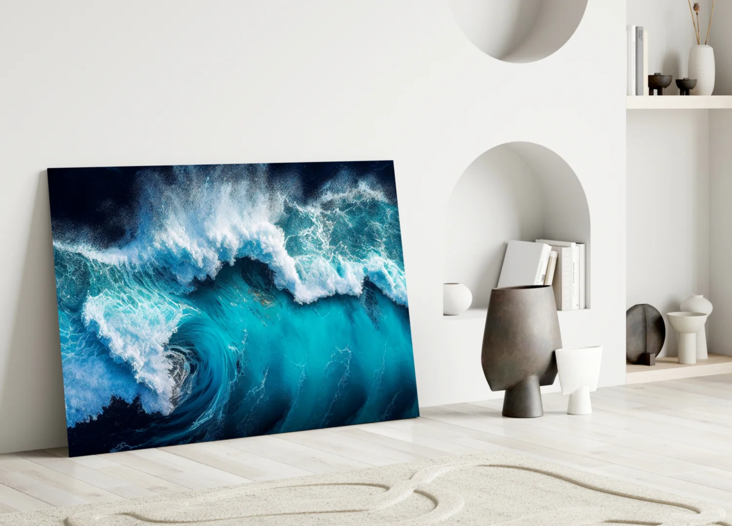 Waves Glass Wall Art - Image 3