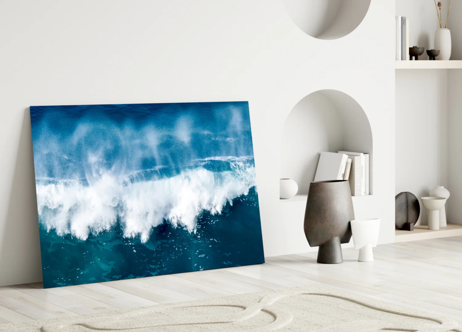 Waves Glass Wall Art - Image 3