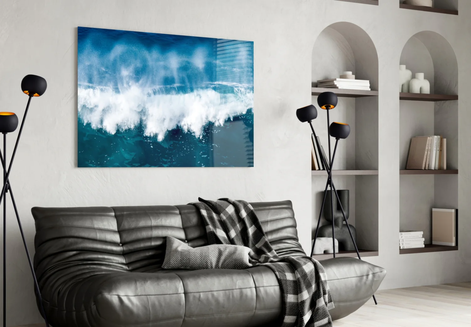 Waves Glass Wall Art - Image 4